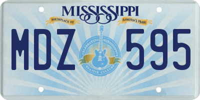MS license plate MDZ595