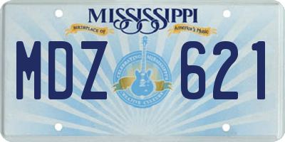 MS license plate MDZ621