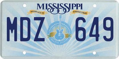 MS license plate MDZ649