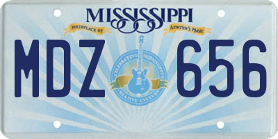 MS license plate MDZ656