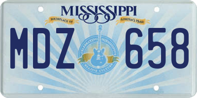 MS license plate MDZ658