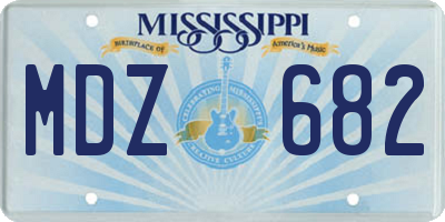 MS license plate MDZ682