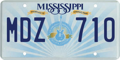 MS license plate MDZ710