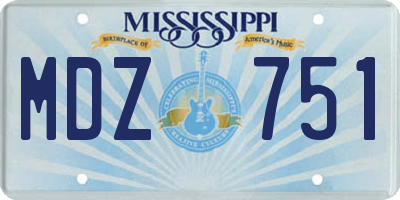 MS license plate MDZ751