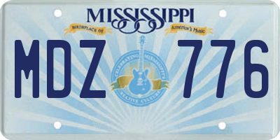 MS license plate MDZ776