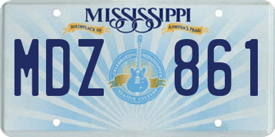 MS license plate MDZ861