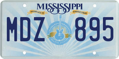 MS license plate MDZ895