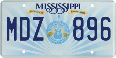 MS license plate MDZ896