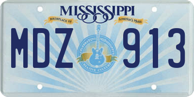 MS license plate MDZ913