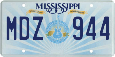 MS license plate MDZ944