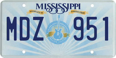 MS license plate MDZ951