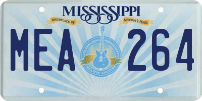 MS license plate MEA264