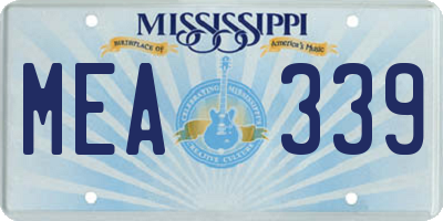 MS license plate MEA339