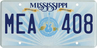 MS license plate MEA408