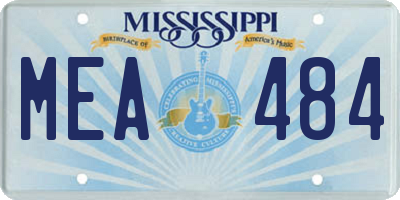 MS license plate MEA484