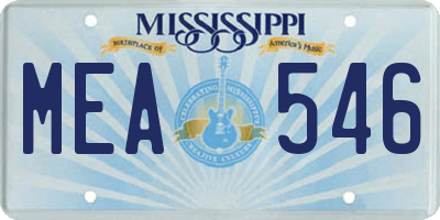 MS license plate MEA546