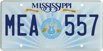 MS license plate MEA557