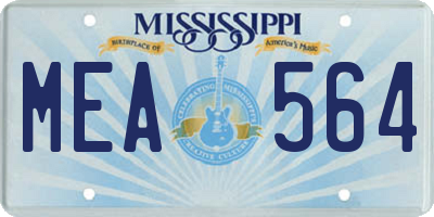 MS license plate MEA564