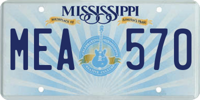 MS license plate MEA570