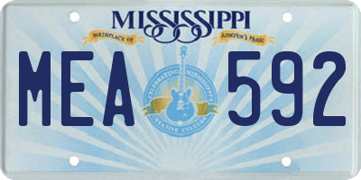 MS license plate MEA592