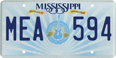 MS license plate MEA594