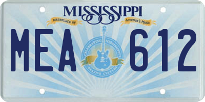 MS license plate MEA612