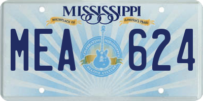MS license plate MEA624