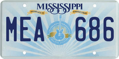 MS license plate MEA686