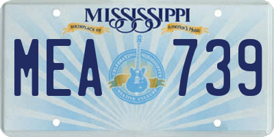 MS license plate MEA739