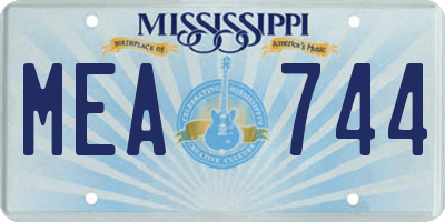 MS license plate MEA744