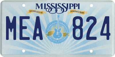 MS license plate MEA824