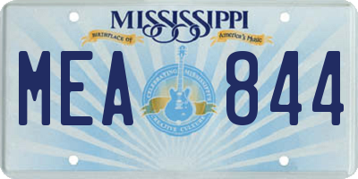 MS license plate MEA844
