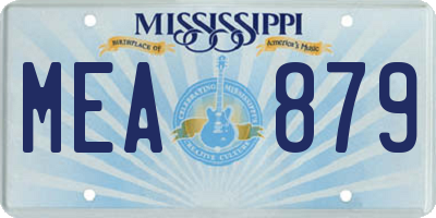 MS license plate MEA879