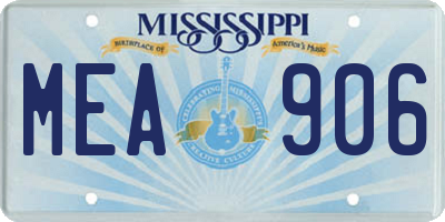 MS license plate MEA906