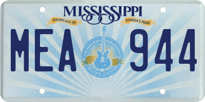 MS license plate MEA944