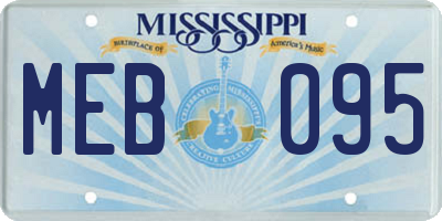 MS license plate MEB095