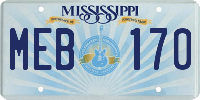 MS license plate MEB170