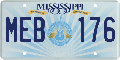 MS license plate MEB176