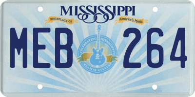 MS license plate MEB264