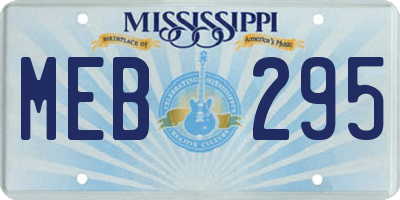 MS license plate MEB295