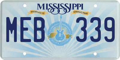 MS license plate MEB339