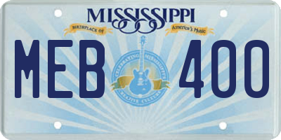 MS license plate MEB400