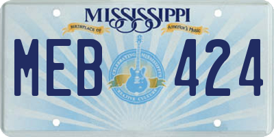 MS license plate MEB424