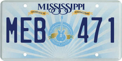 MS license plate MEB471