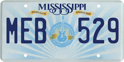 MS license plate MEB529