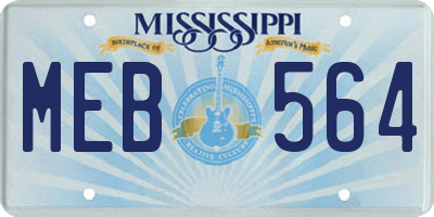 MS license plate MEB564