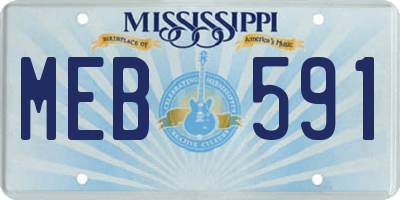 MS license plate MEB591