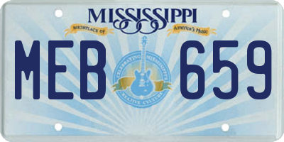 MS license plate MEB659