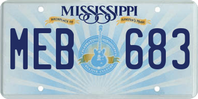 MS license plate MEB683