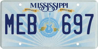 MS license plate MEB697